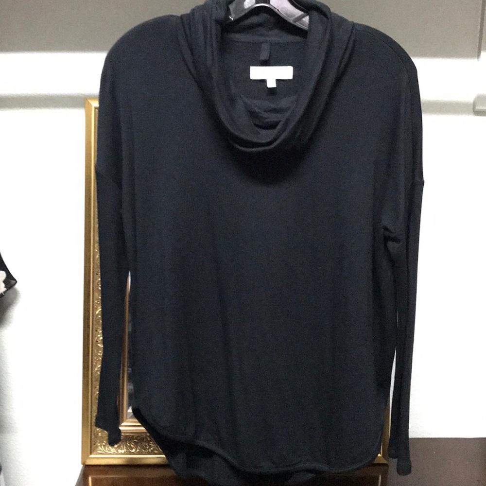 Women’s black cowl top